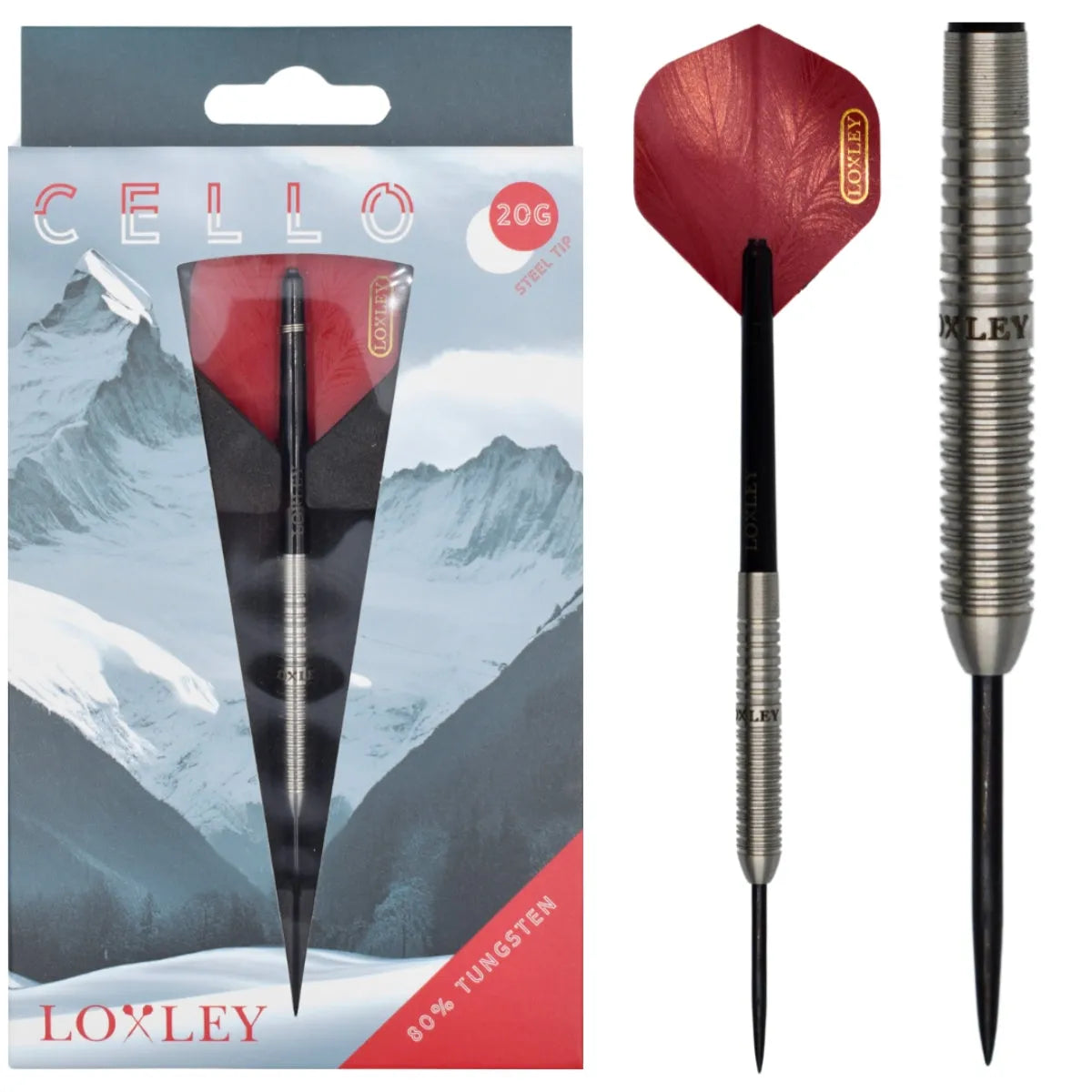 Loxley Cello 80% Tungsten Steel Tip Darts