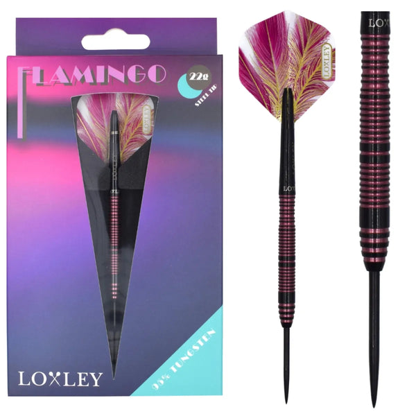 Loxley Flamingo 95% Tungsten Steel Tip Darts-1-22 GRAM-Premier Darts