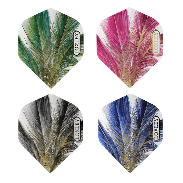 Loxley Gold Feather Flights No2-1-Black-Premier Darts