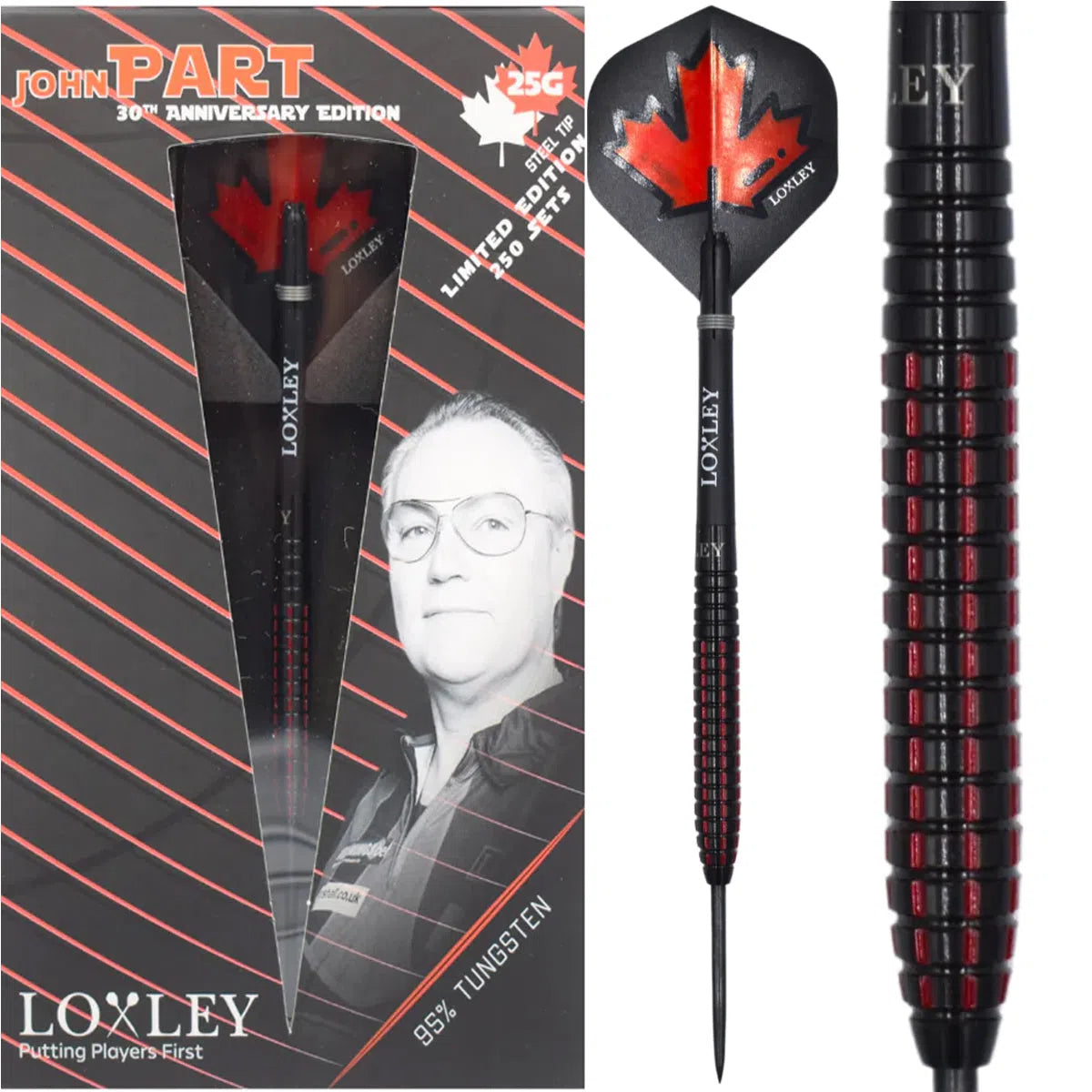 Loxley John Part 30th Anniversary Edition 95% Tungsten Steel Tip Darts