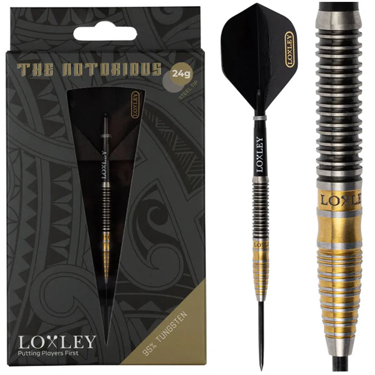Loxley Notorious 95% Tungsten Steel Tip Darts