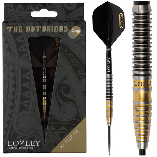 Loxley Notorious 95% Tungsten Steel Tip Darts-1-22 GRAM-Premier Darts