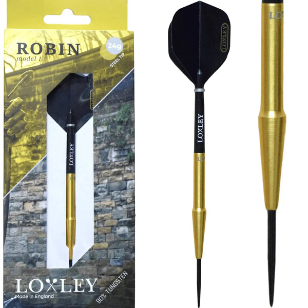 Loxley Robin Model 1 Gold Edition 90% Tungsten Darts-1-22 GRAM-Premier Darts