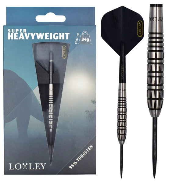 Loxley Super Heavyweight 95% Tungsten Steel Tip Darts-1-34 GRAM-Premier Darts