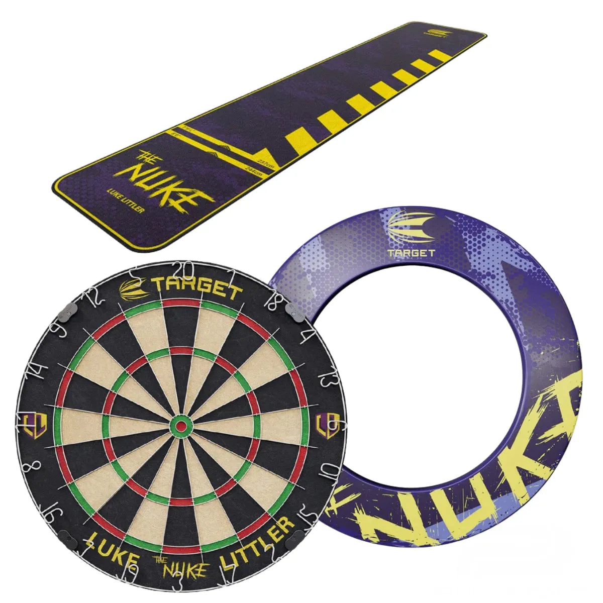 Target Luke Littler Board, Mat & Surround Bundle-1-Premier Darts