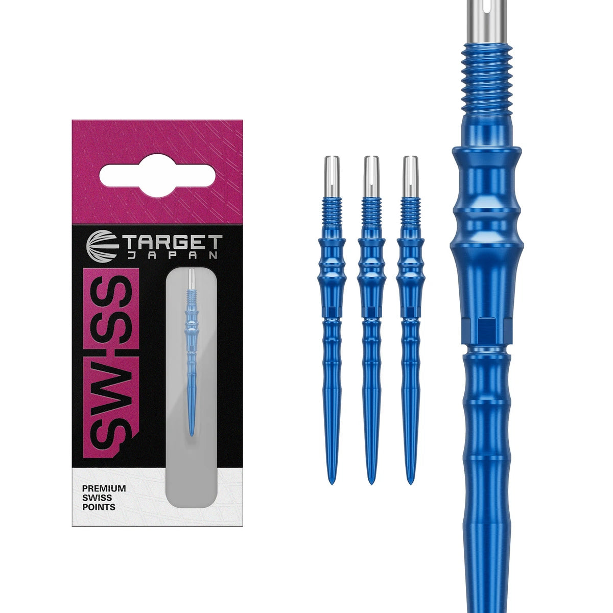 Target Japan Premium Swiss Points New Colours-6-Blue-30mm-Premier Darts