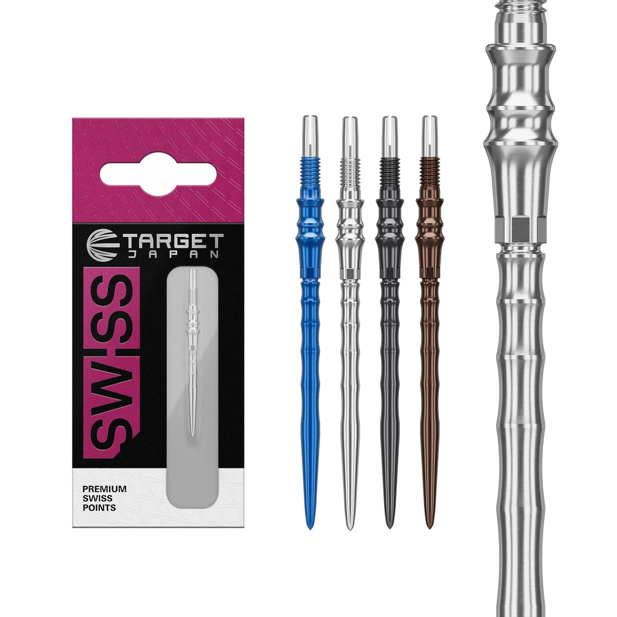 Target Japan Premium Swiss Points New Colours-2-Blue-30mm-Premier Darts