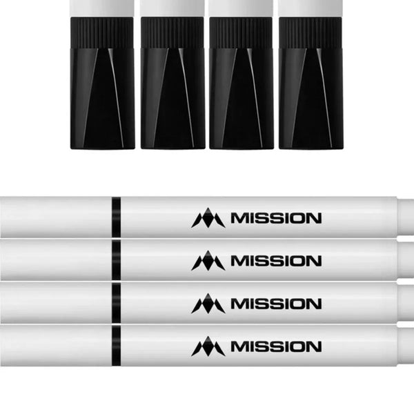 Mission Marker Pens - Dry Wipe - Pack 4 - Black-1-Premier Darts