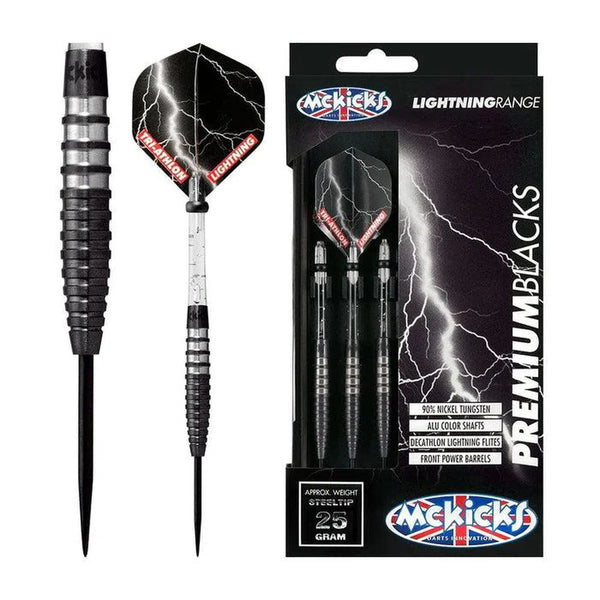 McKicks Premium Black 90% Tungsten Steel Tip Darts-1-21 GRAM-Premier Darts