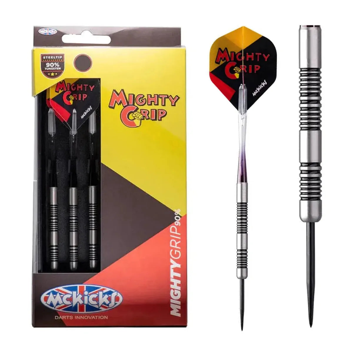 McKicks Premium Mighty Grip 90% Tungsten Steel Tip Darts