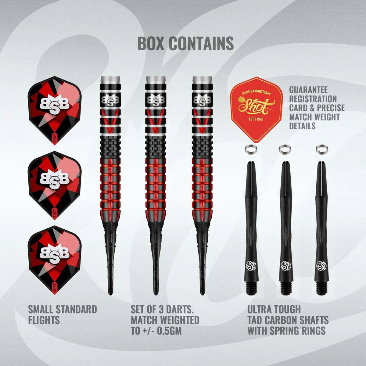 Shot Michael Smith Defiant 90% Soft Tip Darts-4-18 GRAM-Premier Darts