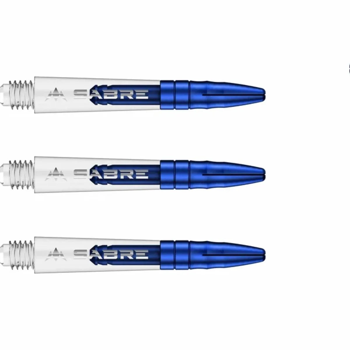 Mission Sabre Polycarbonate Shafts Clear - Blue Top-4-Clear-Short-Premier Darts