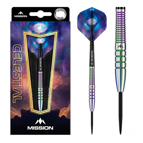 Mission Celestial Coral PVD 95% Tungsten Steel Tip Darts-1-21 GRAM-Premier Darts