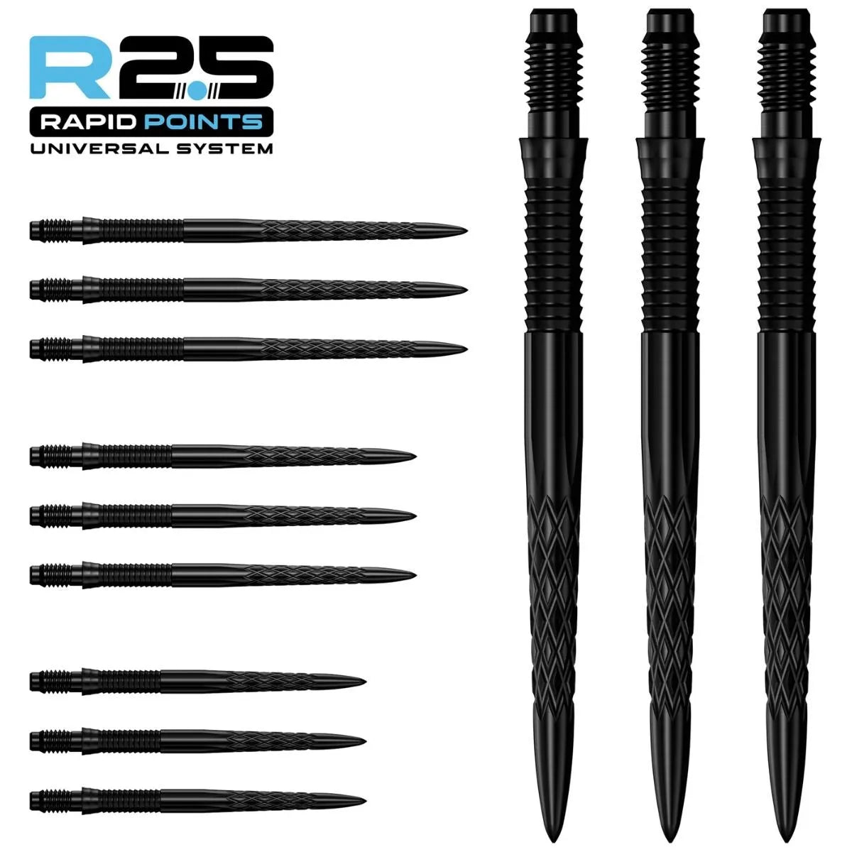 Mission R2.5 Rapid Dart Points - DSX-7-Black-30mm-Premier Darts