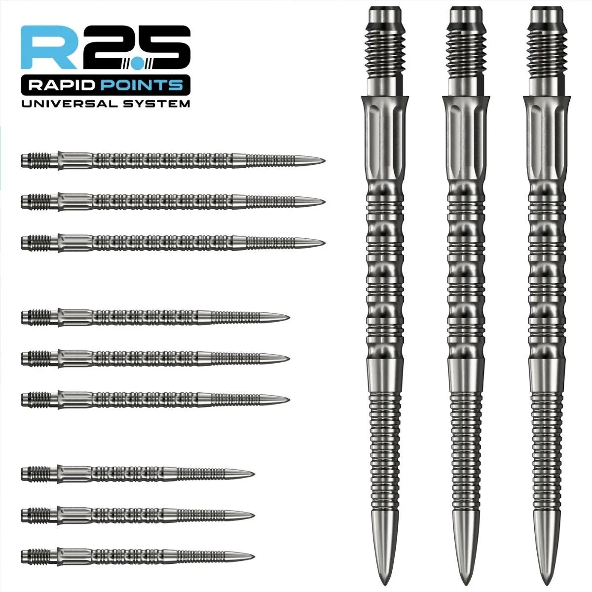 Mission R2.5 Rapid Dart Points - GV2-1-Silver-30mm-Premier Darts