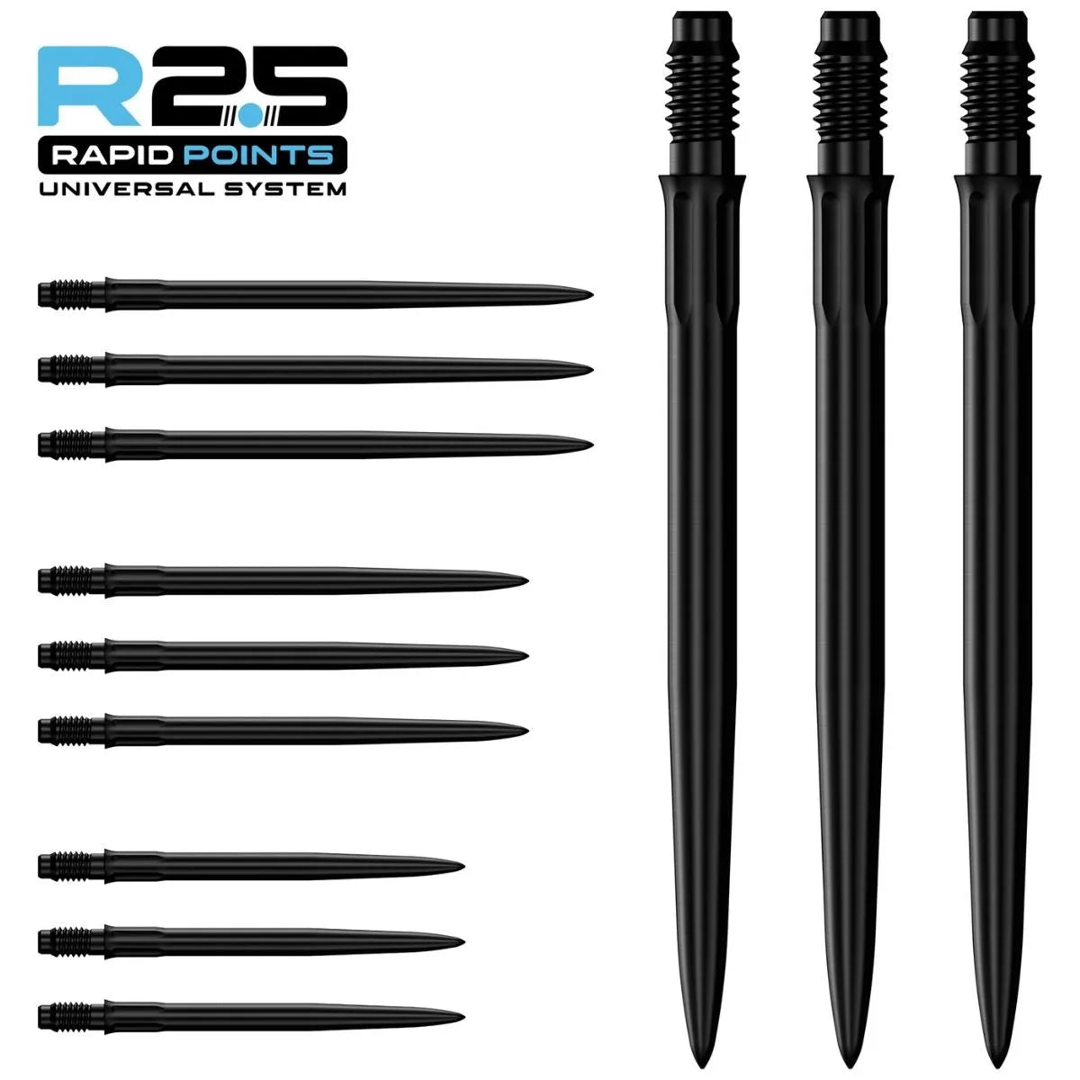 Mission R2.5 Rapid Dart Points - SM1-7-Black-30mm-Premier Darts