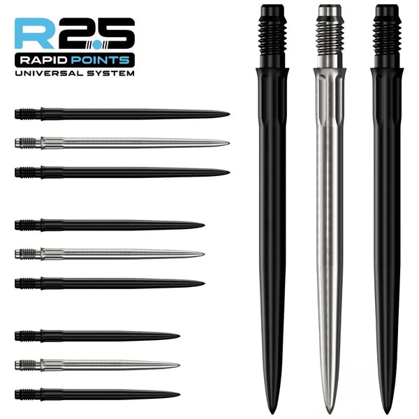 Mission R2.5 Rapid Dart Points - SM1-2-Black-30mm-Premier Darts