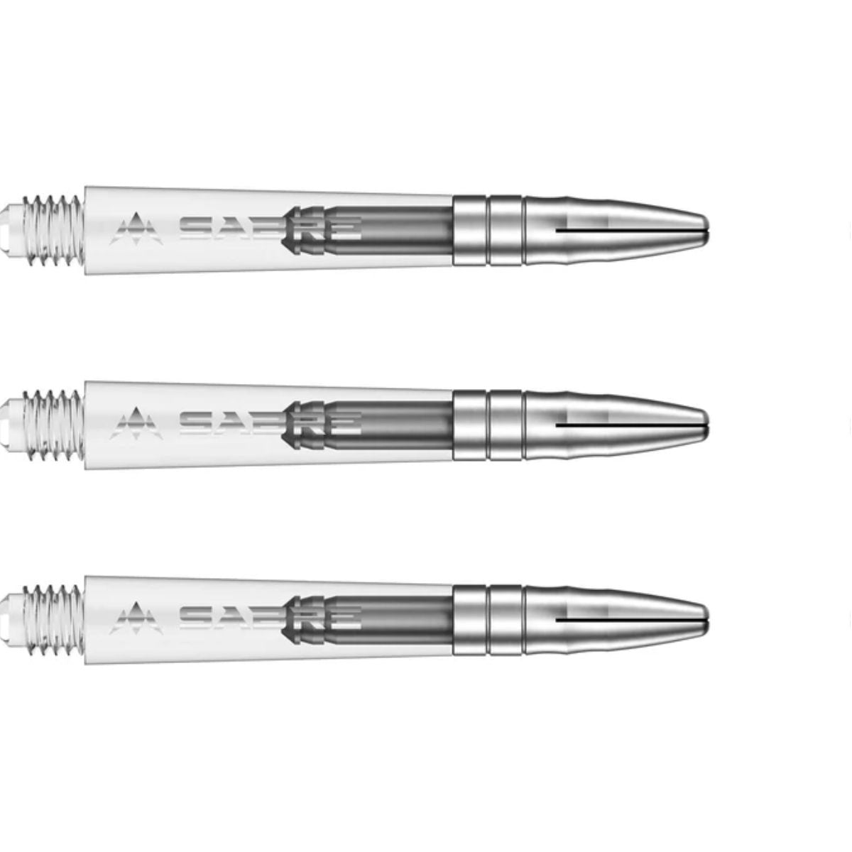 Mission Sabre Polycarbonate Shafts Clear - Silver Top