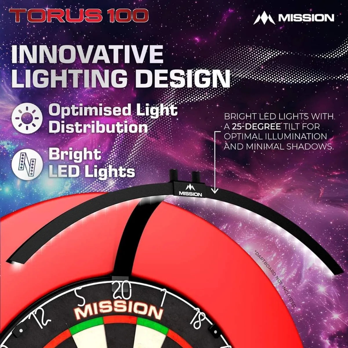 Mission Torus 100 Folding Portable Travel Light-4-Premier Darts