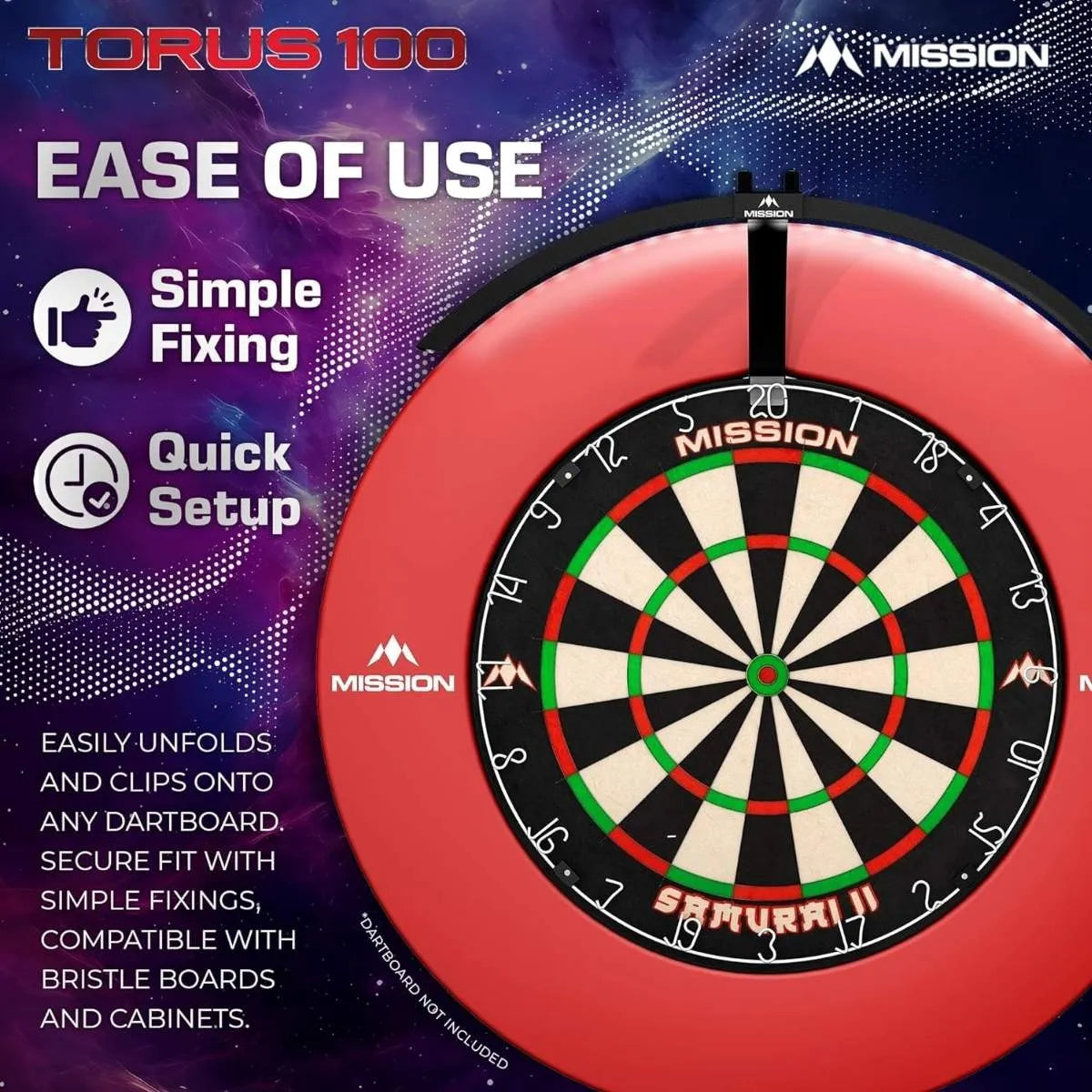 Mission Torus 100 Folding Portable Travel Light-5-Premier Darts