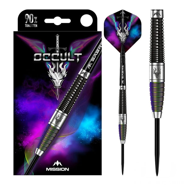 Mission Occult 90% Tungsten Steel Tip Darts-1-23 GRAM-Premier Darts