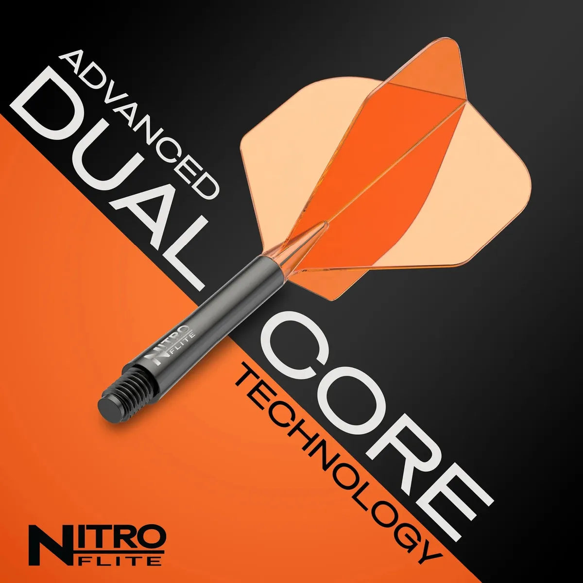 Red Dragon Nitro Flite - Integrated Flight and Shaft-61-Black-Short-Premier Darts