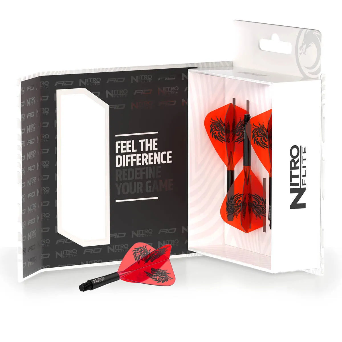 Red Dragon Jonny Clayton Kite Nitro Flite Integrated Flight and Shaft-2-Short-Premier Darts