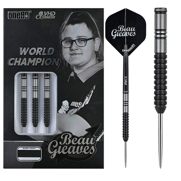 One80 Beau Greaves VHD Black Edition 90% Tungsten Steel Tip Darts-1-21 GRAM-Premier Darts