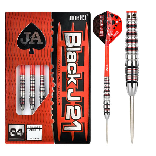 One80 BlackJ 21 04 90% Tungsten Steel Tip Darts-1-21 GRAM-Premier Darts