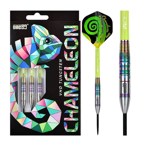 One80 Chameleon Peridot 90% Tungsten Steel Tip Darts-1-22 GRAM-Premier Darts