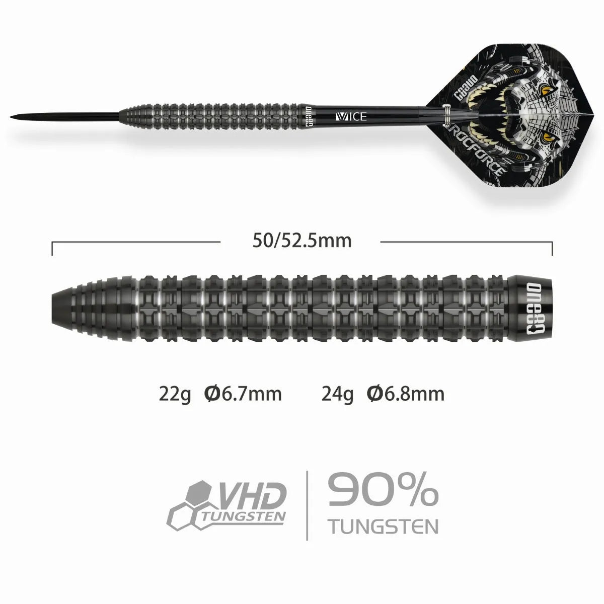 One80 Crocforce CF1 90% Tungsten Steel Tip Darts