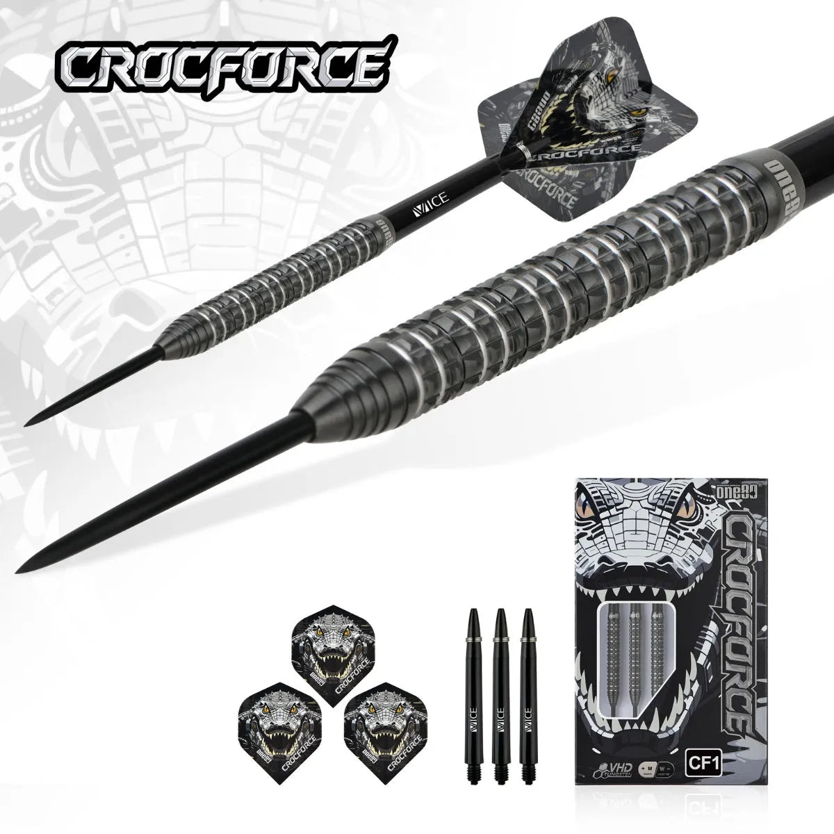 One80 Crocforce CF1 90% Tungsten Steel Tip Darts