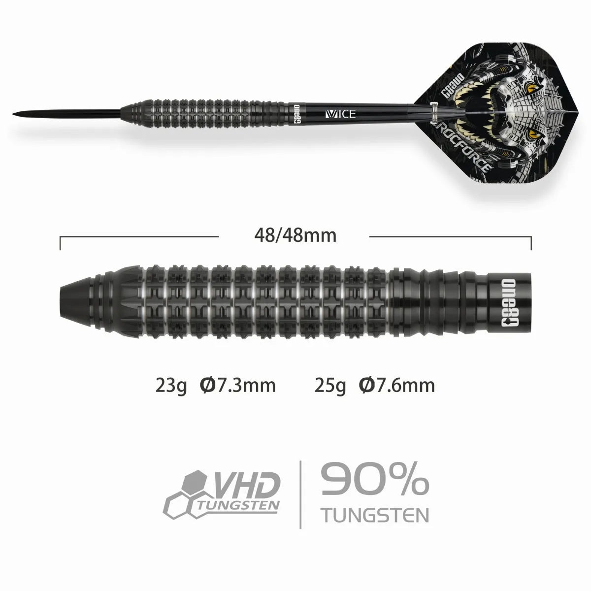 One80 Crocforce CF2 90% Tungsten Steel Tip Darts
