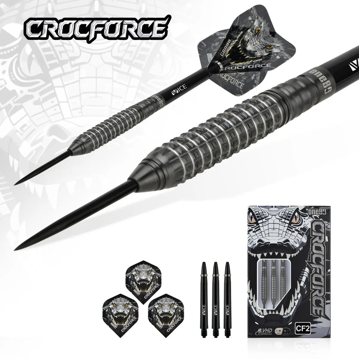 One80 Crocforce CF2 90% Tungsten Steel Tip Darts