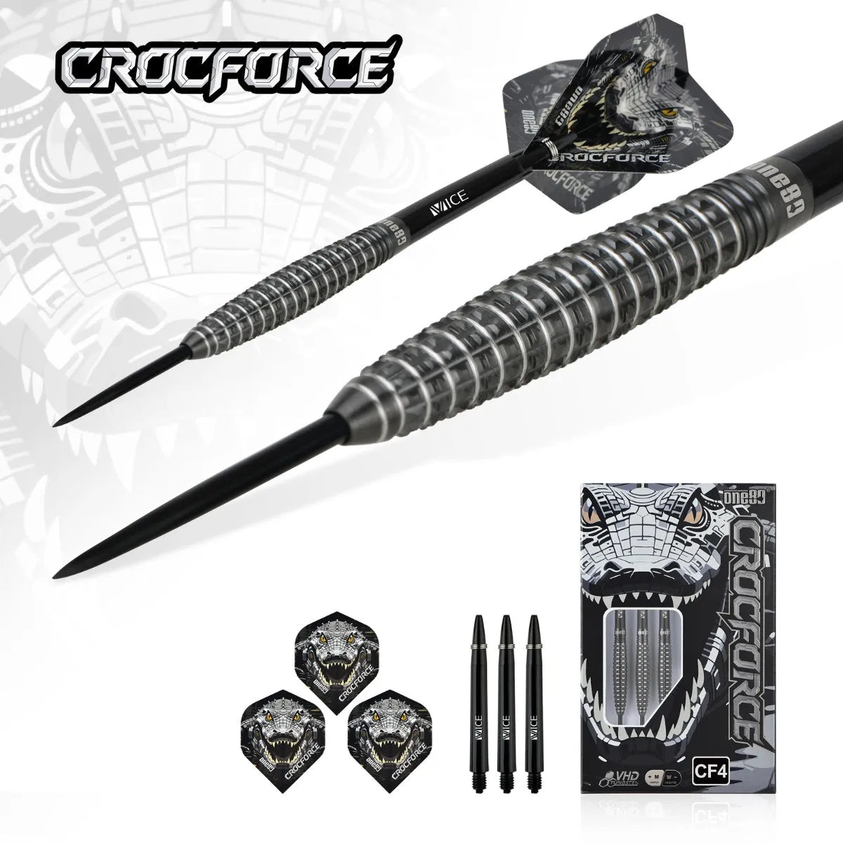 One80 Crocforce CF4 90% Tungsten Steel Tip Darts