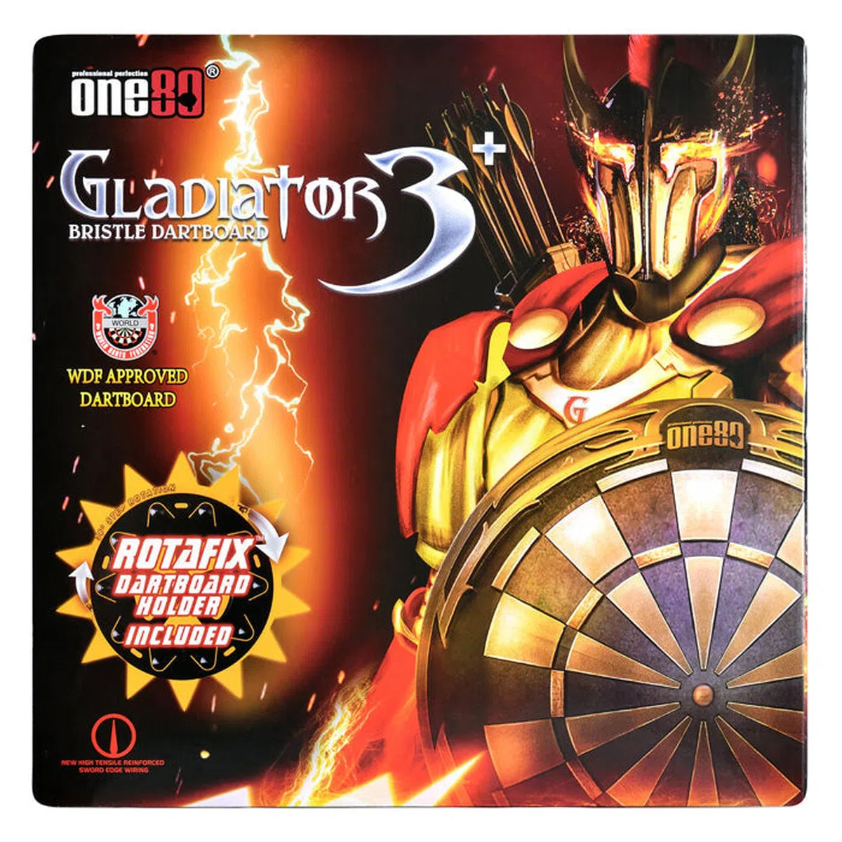 One80 Gladiator III Plus Dartboard With Rotafix