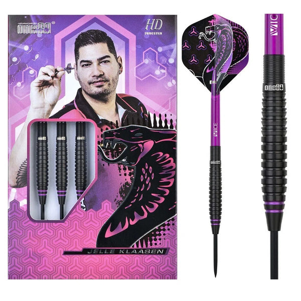 One80 Jelle Klaasen HD 80% Tungsten Steel Tip Darts-1-22 GRAM-Premier Darts