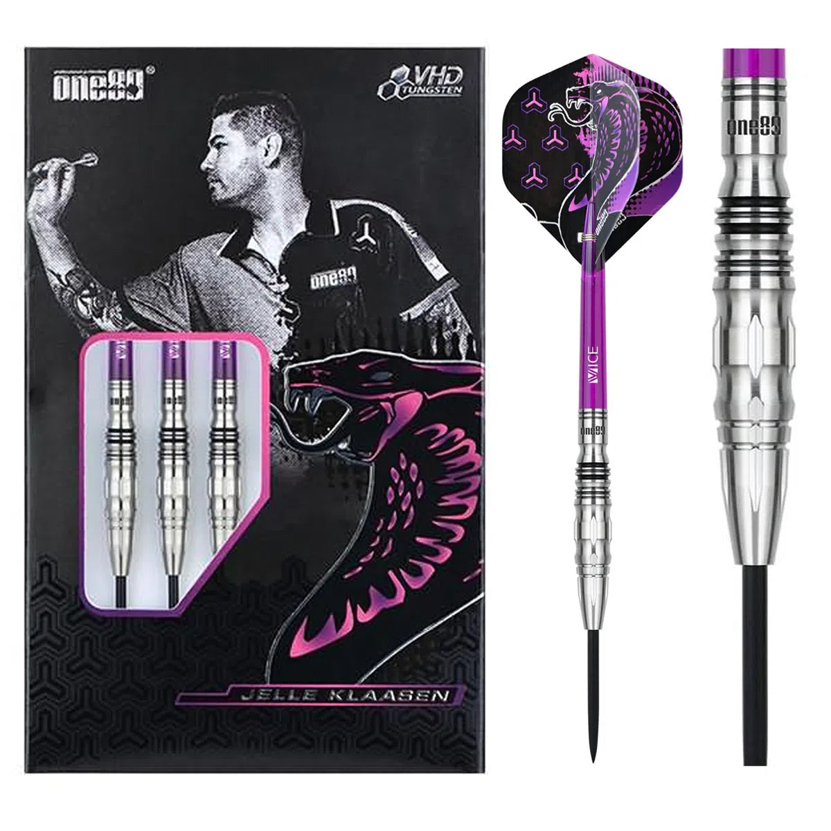 One80 Jelle Klaasen V2 VHD 90% Tungsten Steel Tip Darts