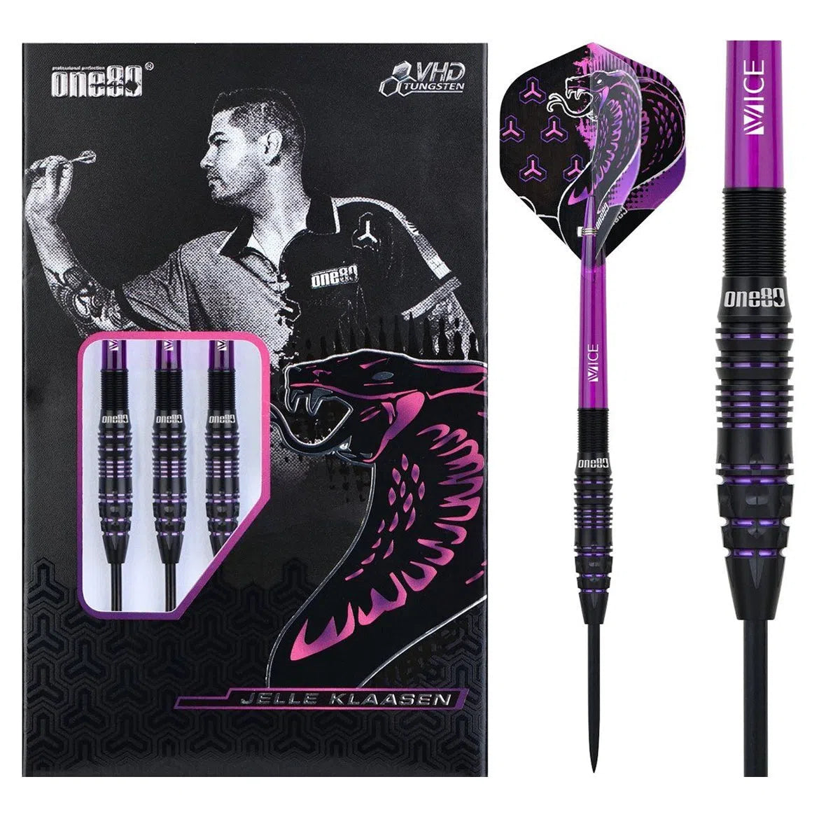 One80 Jelle Klaasen VHD 90% Tungsten Steel Tip Darts