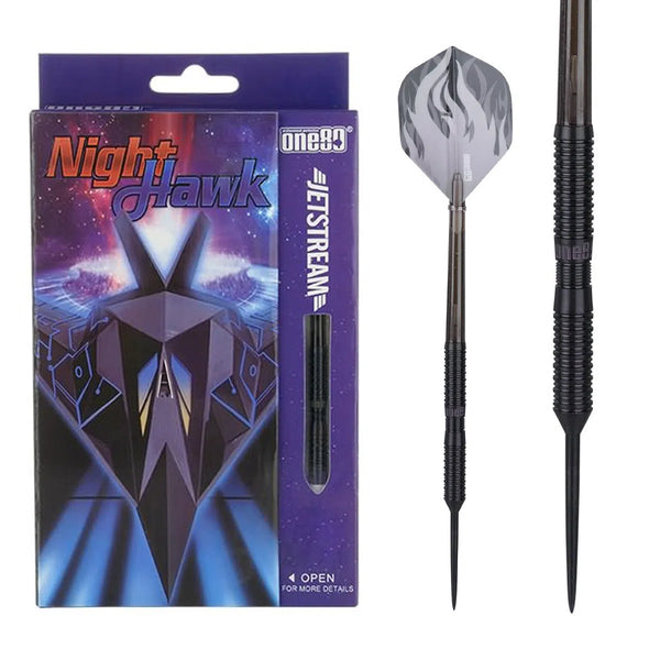 One80 Jetstream Nighthawk 90% Tungsten Steel Tip Darts-1-20 GRAM-Premier Darts