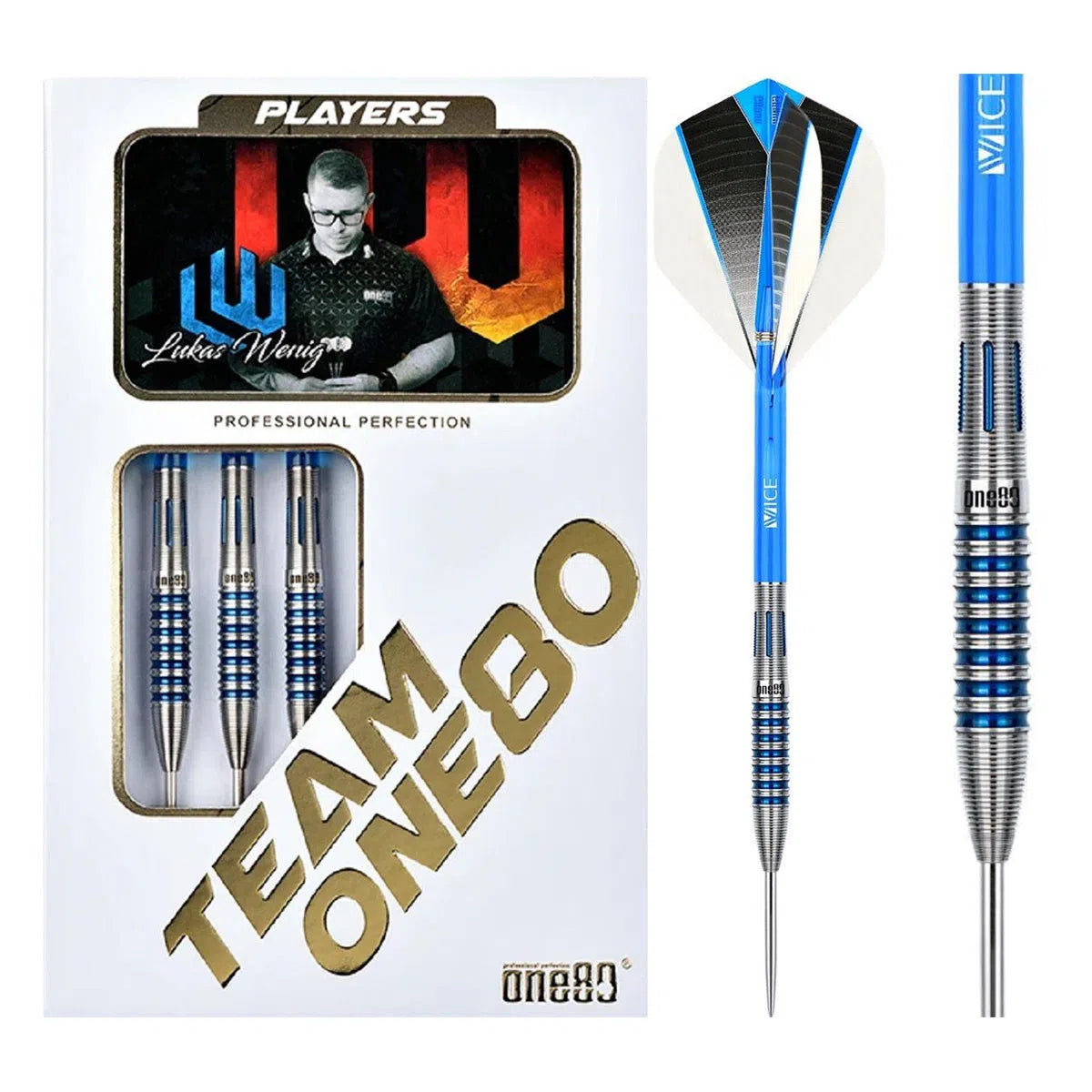 One80 Lukas Wenig 90% Tungsten Steel Tip Darts