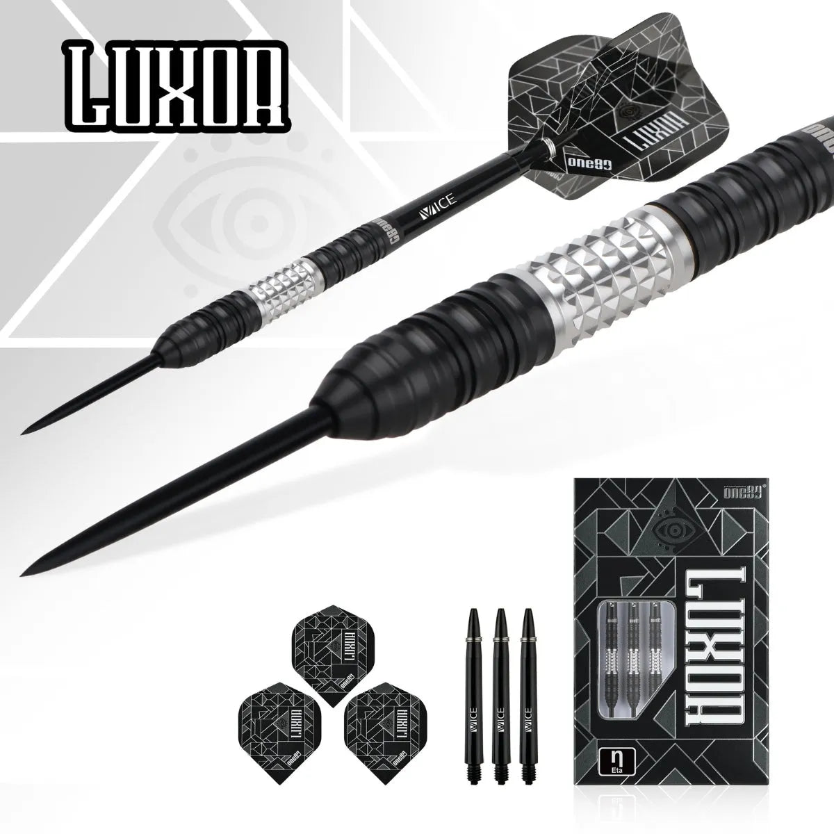 One80 Luxor II Eta 90% Tungsten Steel Tip Darts