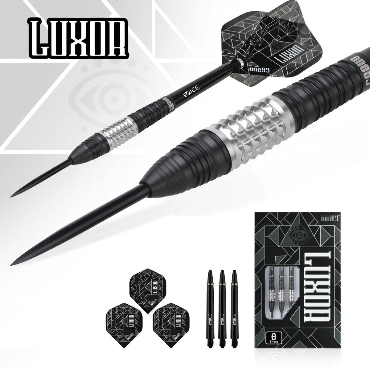 One80 Luxor II Theta 90% Tungsten Steel Tip Darts