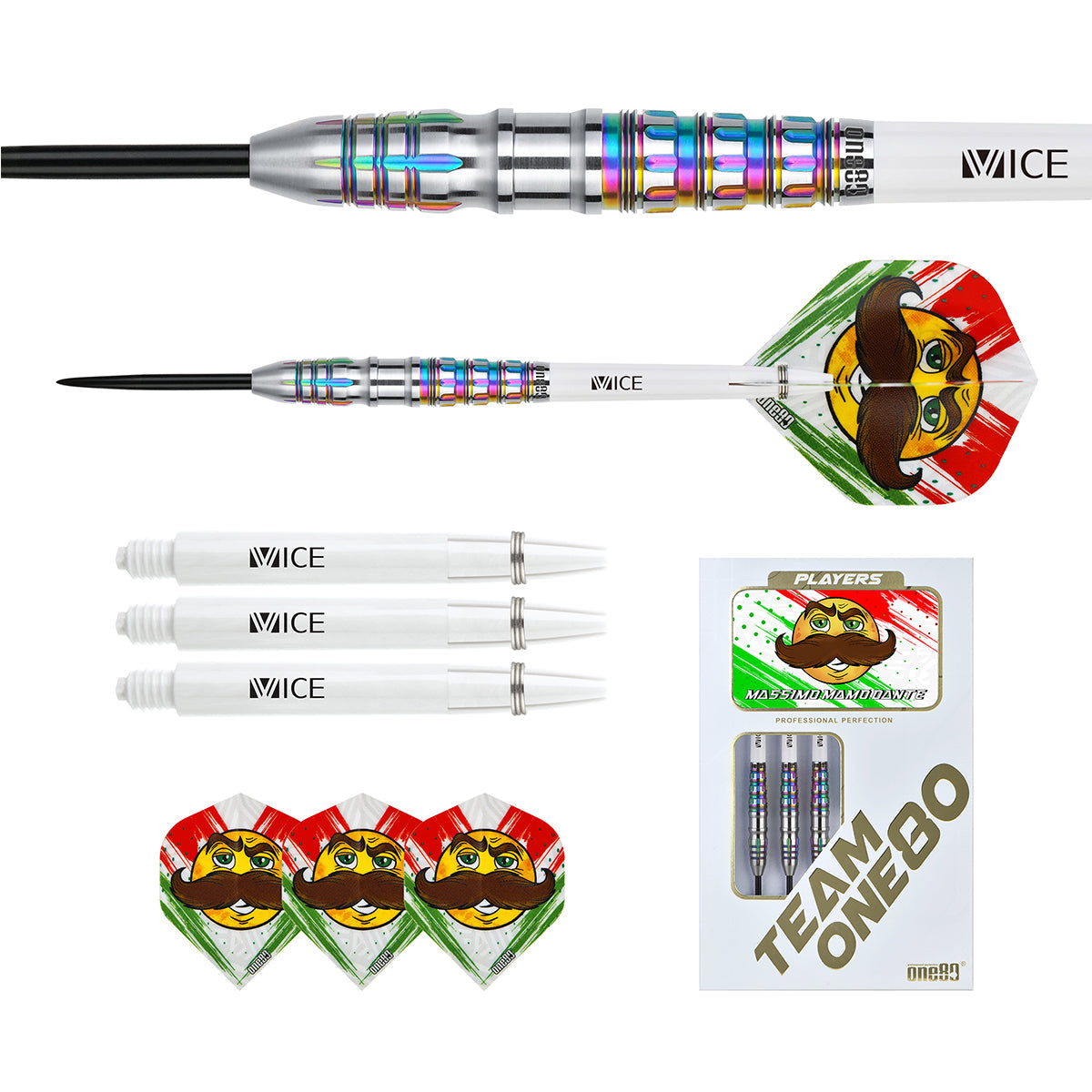 One80 Mamo Massimo Dante 90% Tungsten Steel Tip Darts