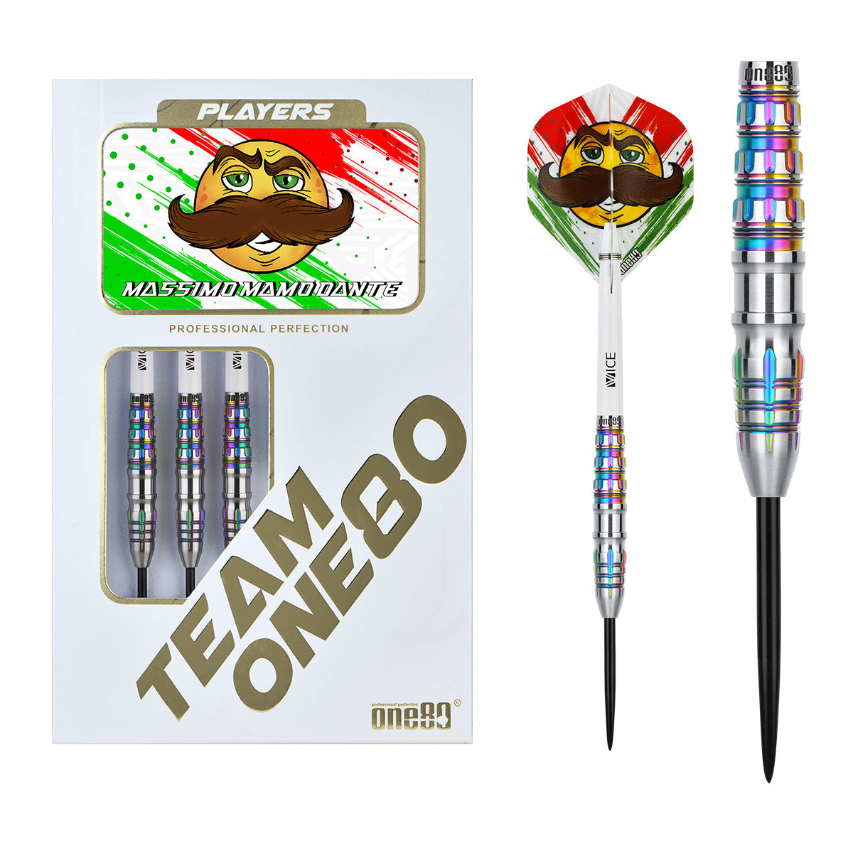 One80 Mamo Massimo Dante 90% Tungsten Steel Tip Darts
