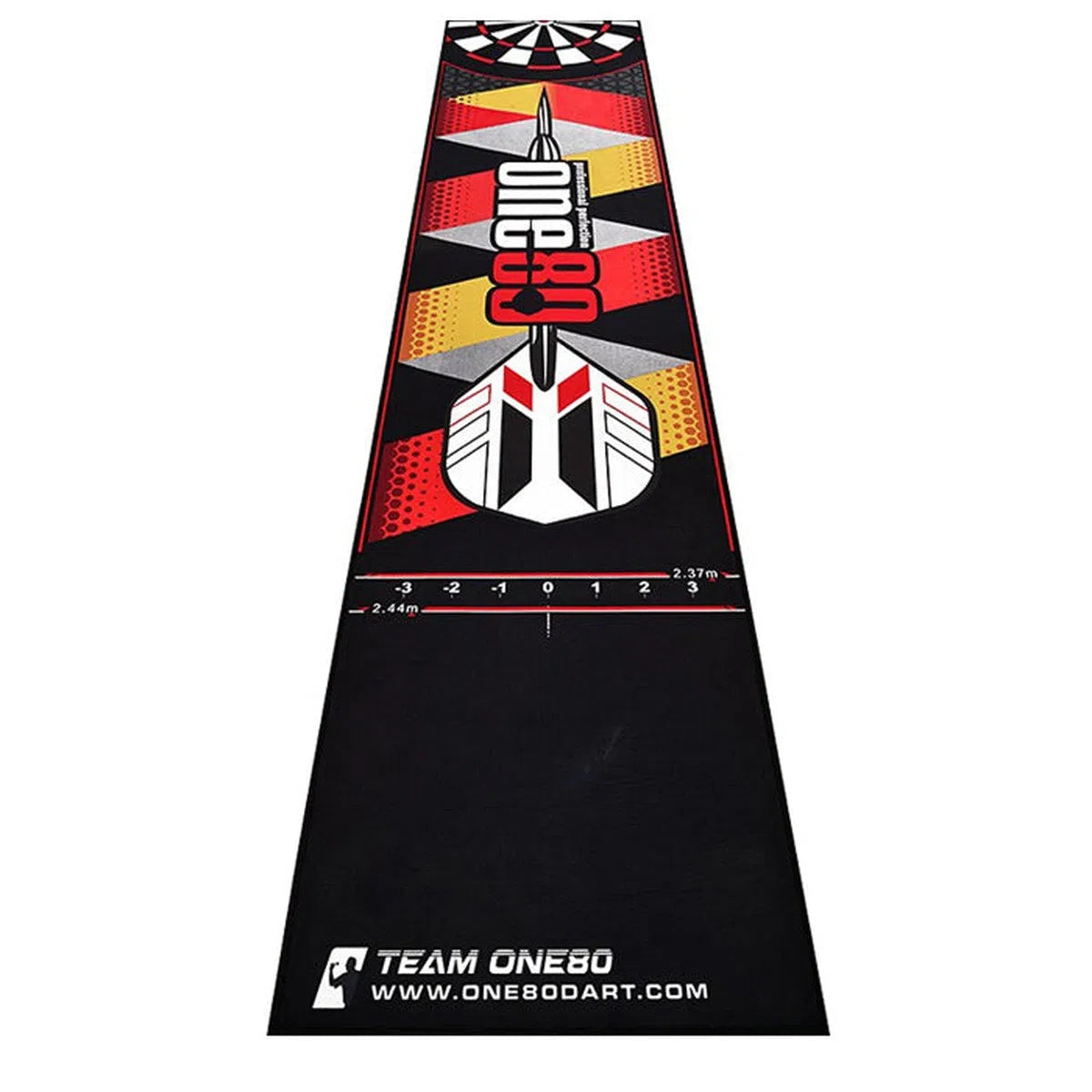 One80 Poly Dart Mat Logo Incl. Oche Tape