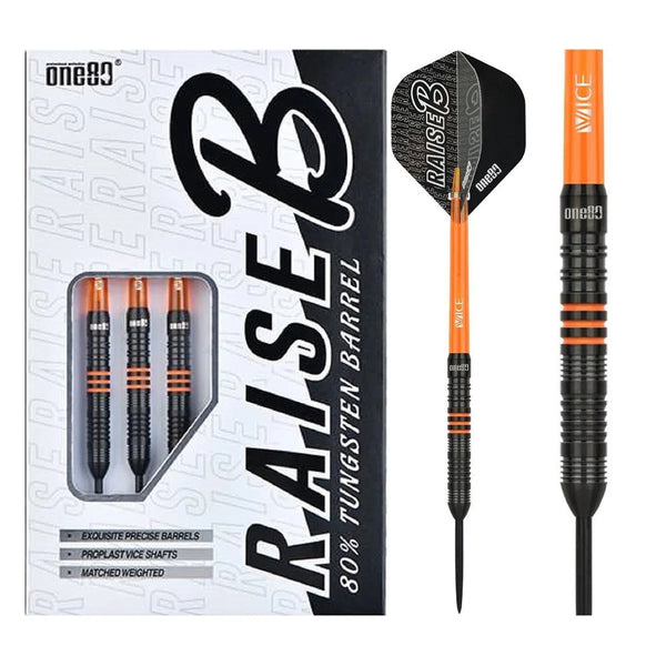 One80 Raise B-OR 80% Tungsten Steel Tip Darts-1-21 GRAM-Premier Darts