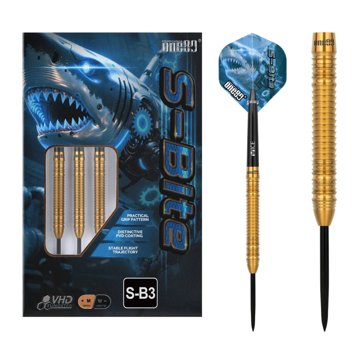 One80 SBite SB3 90% Tungsten Steel Tip Darts