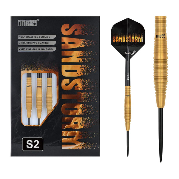 One80 Sandstorm 02 90% Tungsten Steel Tip Darts-1-22 GRAM-Premier Darts