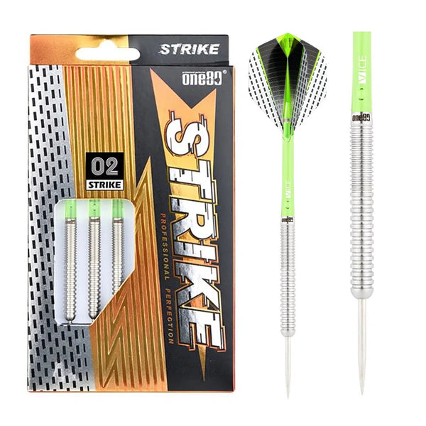 One80 Strike 02 80% Tungsten Steel Tip Darts-1-22 GRAM-Premier Darts